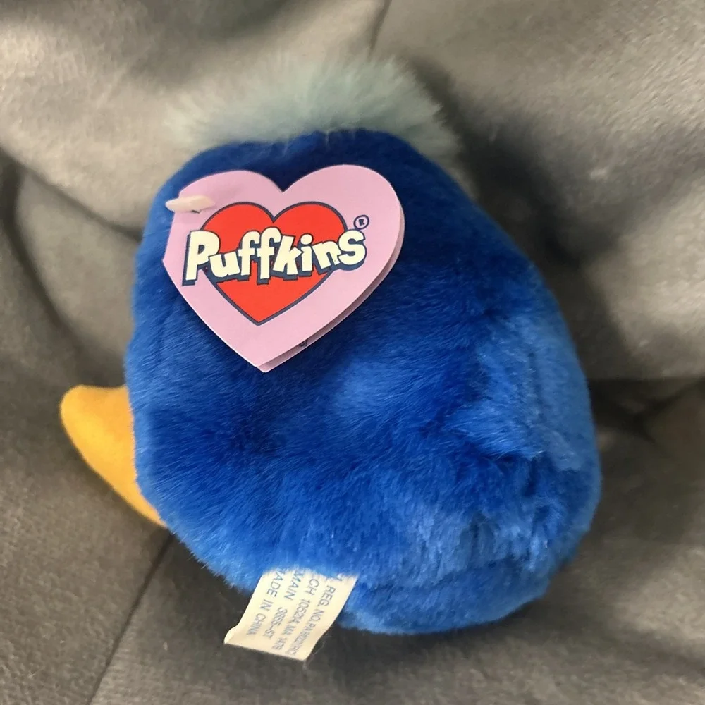 Swibco Puffkins Jake Blue Jay Bird Plush Stuffed Animal Blue Vintage 1998 4.5